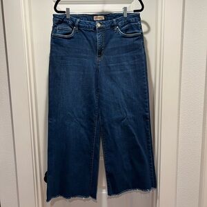 Wide Leg High-Rise Women’s Jeans in Dark Blue
